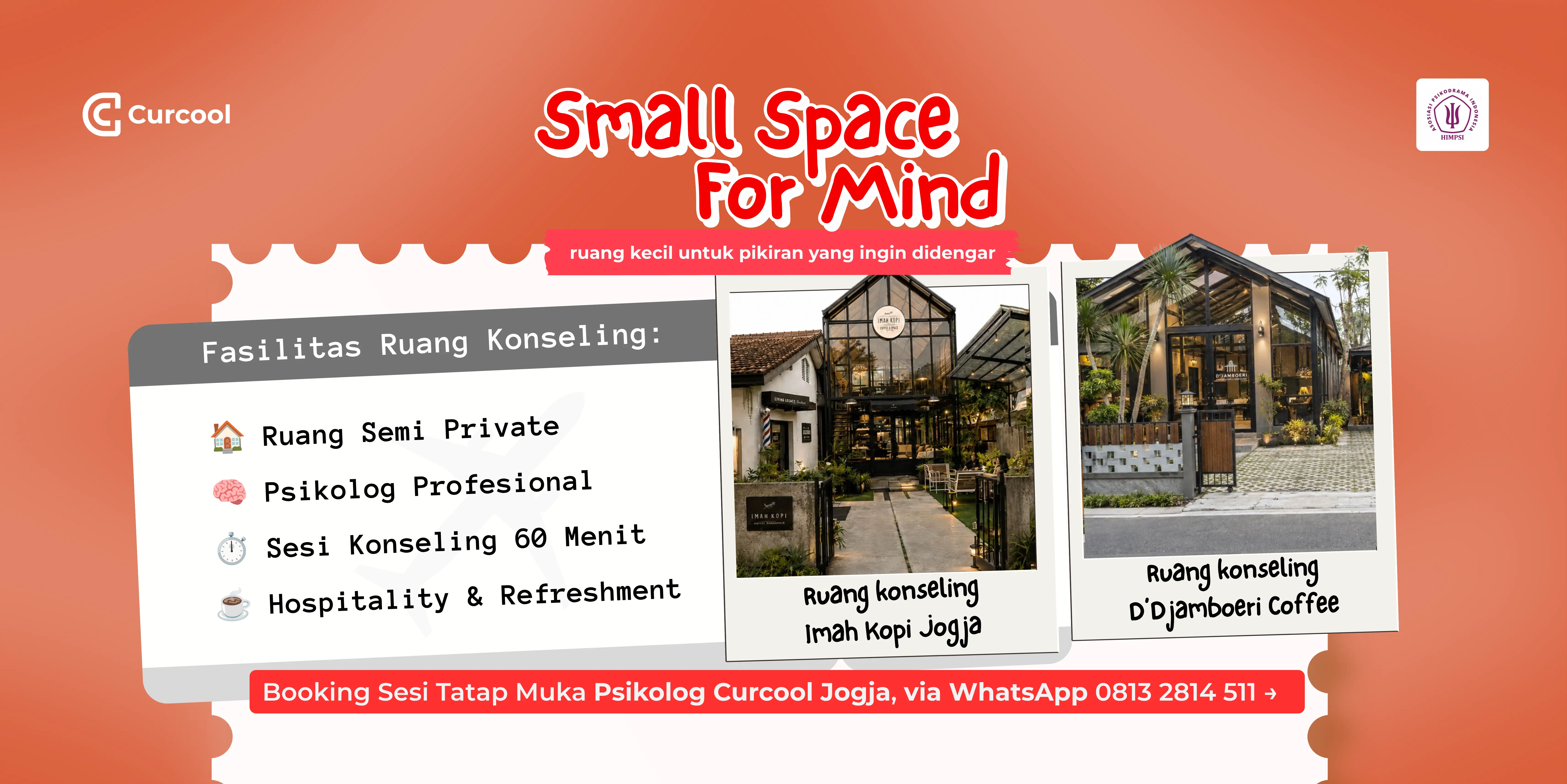 Small Space for Mind: Sesi Konseling Tatap Muka (Jogja)
